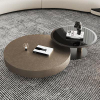 LORENZO Light luxury modern simple living room round high-level sense coffee table