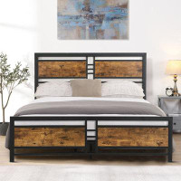 17 Stories Vintage And Fashionable Full Size Metal Platform Bed Frame With Centre Support Legs, For Bedroom