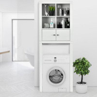 Ebern Designs Ebern Designs Over The Toilet Storage Rack Bathroom Space Saver Cabinet With 4 Open Cubes