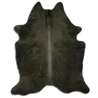Foundry Select DYED HAIR ON Cowhide RUG OLIVE GREEN 3 - 5 M GRADE A
