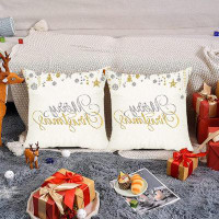 The Holiday Aisle® Square Home Cushion Pillow Case On Both Sides Of Sofa