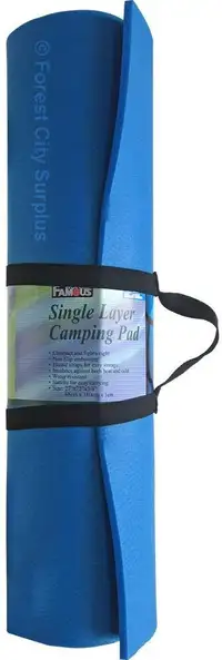 World Famous® Backpacker Foam Sleeping Pads - 3/8 x 27 x 72 inches