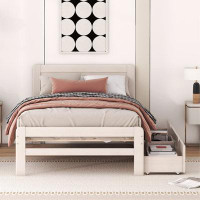 Red Barrel Studio Platform Bed Frame with 2 Drawers