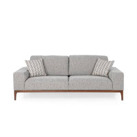 East Urban Home Yampa 84.5" Linen Square Arm Sofa