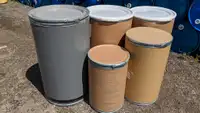 Cardboard Fibre Shipping and Storage Barrels, and Drums