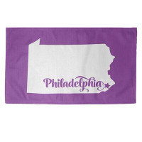 East Urban Home Philadelphia Pennsylvania Purple Area Rug