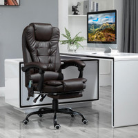 Massage Office Chair 26.4" W x 31.1" D x 47.6" H Brown