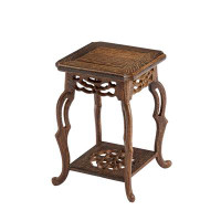 Charlton Home Chanade Square Rosewood Plant Stand