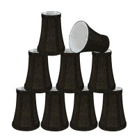 Alcott Hill 5" H Fabric Bell Candelabra Shade ( Clip On ) in Black