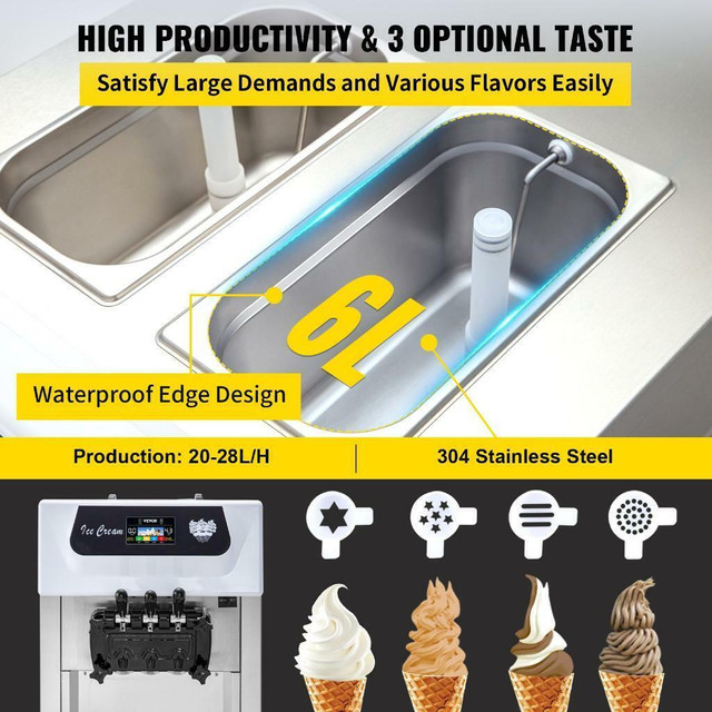 Soft Serve Twist 3 Spouts 2 flavour plus TWIST MIX Ice Cream Machine SUMMER DEAL Countertop Machine in Other Business & Industrial - Image 4