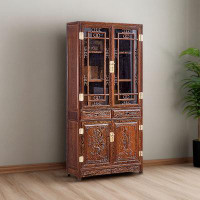 RARLON Bookcase chicken wings wooden bookcase Solid wood office display cabinet