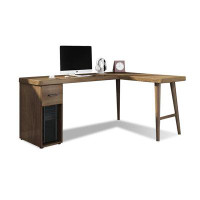 Lilac Garden Tools 62.99" Nut-brown Rectangular Solid Wood desks