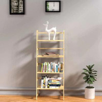 Winston Porter Bookshelf, Ladder Shelf, 4 Tier Tall Bookcase, Modern Open Book Case For Bedroom, Living Room, Office (Ba