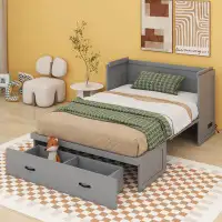 Latitude Run® Kosten Full Size Murphy Bed with USB Port