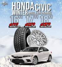 Honda Civic/Accord Winter Packages/Pre-mounted/INSTALLED/FREE Lug Nuts