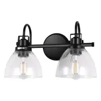 Breakwater Bay Ulyana Dimmable Bathroom Vanity Light Fixture With Clear Seeded Shade