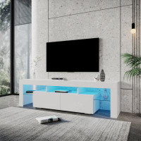 Latitude Run® Gloss White Tv Stand