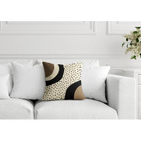 ULLI HOME Jira Miniimalist Abstract Indoor/Outdoor Square Pillow