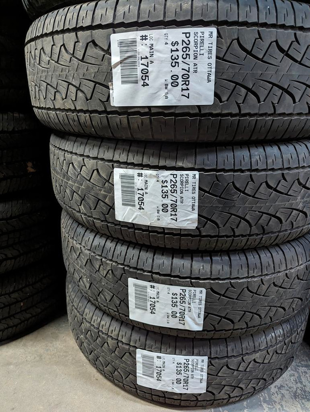 P265/70R17  265/70/17  PIRELLI SCORPION ATR (all season / summer tires ) TAG # 17054 in Tires & Rims in Ottawa