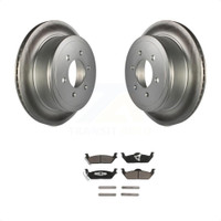 Rear Coated Disc Brake Rotors And Ceramic Pads Kit For Ford F-150 Lincoln Mark LT KGC-101736