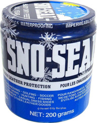 PROTECT LEATHER BOOTS AND SHOES AND YOUR FEET DRY WITH SNO-SEAL NATURAL PROTECTION!!