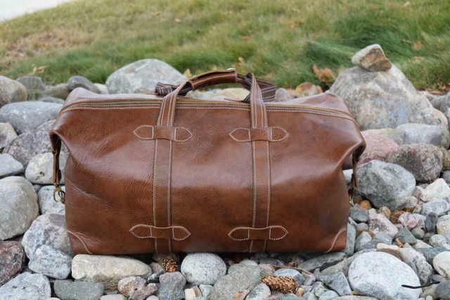 Leather Duffle Bags- Overnight/ Weekender DUFFLE BAGS- HANDMADE in Men's - Image 2