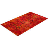 Isabelline Fine Vibrance One-of-a-Kind 3' 2" x 5' 4" Area Rug in Orange