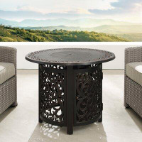 Darby Home Co Hauser 34" Round Aluminum Fire Pit