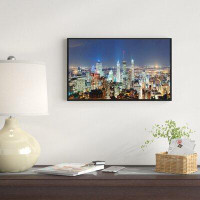 Made in Canada - East Urban Home 'Montreal at Dusk Panorama' Framed Photograph on Canvas