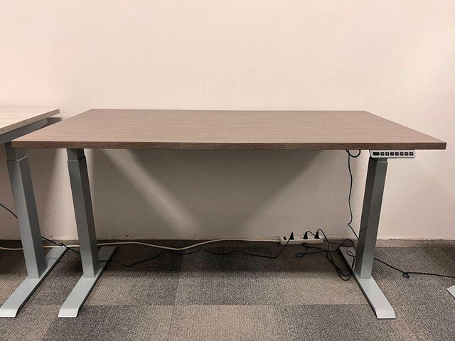 Global Newland Height Adjustable Table – Dual Motor – 29 x 70 – Absolute Acajou Top in Desks in Hamilton