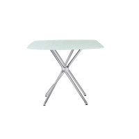 Ivy Bronx Square Frosted Tempered Glass Table