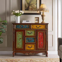PEPPER CRAB American Solid Wood Painted Storage Cabinet