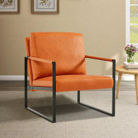 17 Stories Upholstered Accent Chair with Metal Sled Legs for Living Room and Bedroom