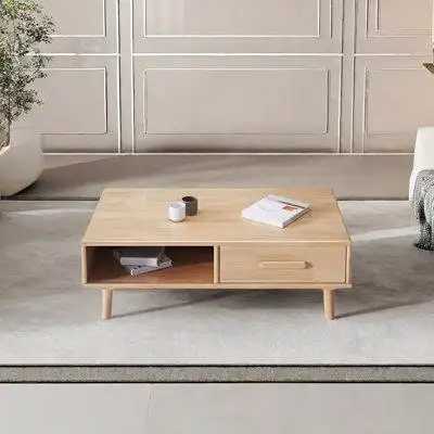 This coffee table is constructed from premium rubberwood and features a solid wood multilayer board...
