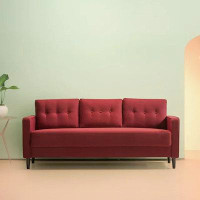 Zinus Zinus Mikhail Sofa Couch, Ruby Red Fabric