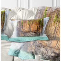 East Urban Home Photography Dry Sap Waterfall Lumbar Pillow