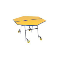 AmTab Manufacturing Corporation 48" Hexagon Cafeteria Table