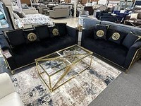 Black and Gold Sofa Set at Lowest Market Price !!