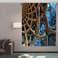 Frifoho Fractal Curtains,Home Decor Curtains, Living Room Bedroom Window Drapes 2 Panel Set, 108" X 96"