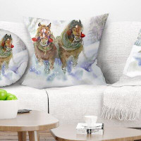 Made in Canada - East Urban Home Horses Running Pillow
