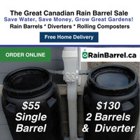 The Great Canadian Rain Barrel Sale - Discover Your Local Sale Today at RainBarrel.ca