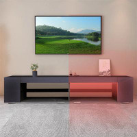 Ivy Bronx LED TV Stand Modern Entertainment Center With Storage High Gloss Gaming Living Room Bedroom TV Cabinet-14.84"