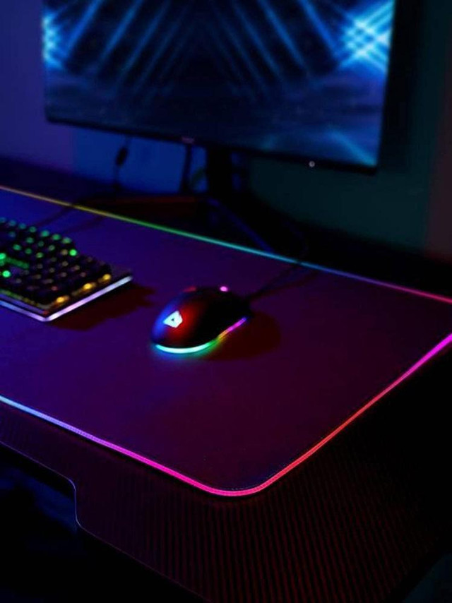 Enhance your gaming Experience! Computer Gaming RGB LED Light Mouse Pad in Mice, Keyboards & Webcams in Ontario - Image 3