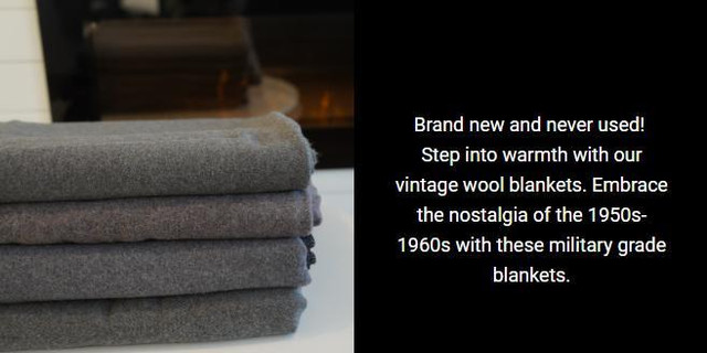 BRAND NEW Vintage Military Emergency Wool Blankets in Bedding - Image 4