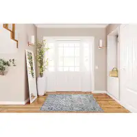 Bungalow Rose SHANA NAVY Indoor Floor Mat By Bungalow Rose®