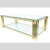 Gold Glass Coffee Table on Sale !!