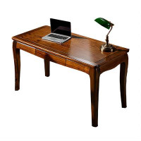 Recon Furniture 55.12" Burlywood Rectangular Solid Wood Desk,1-drawer