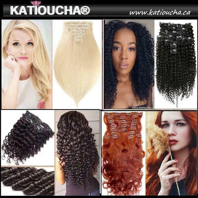CLIP IN Hair Extensions CLIP IN Hair Volumater 100% HUMAN HAIR - Made in Canada in Health & Special Needs