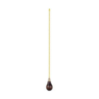 Aspen Creative Corporation Aspen Creative 20501-21, 12" White Finish Wooden Knob Pull Chain With Metal Top In Polished B