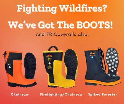 Fighting wildfires? We've got the boots! With three styles to pick, ranging from spiked forester to...